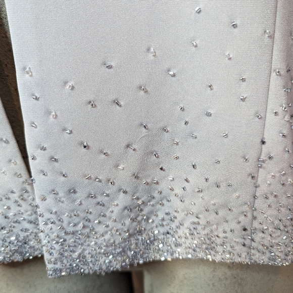 Silver beaded  2 piece lightweight dress set Size 18 - Picture 12 of 17